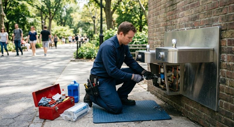 Drinking Fountain Installation in St Louis, MO