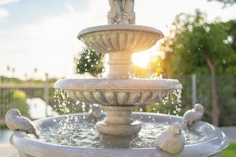 Maintenance Technician Inspecting a Fountain